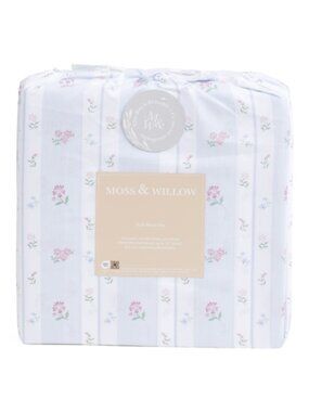MOSS & WILLOW Henry Floral Striped Sheet Set